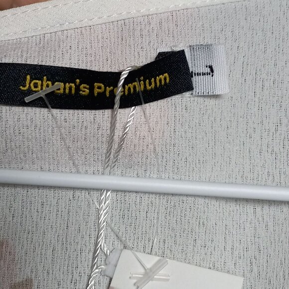 Jahan's Premium Dress Womens Large Floral White Beach Floral‎ Summer V Neck NWT - Picture 5 of 11